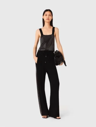 Top met bandjes en strass-steentjes