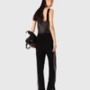 Top met bandjes en strass-steentjes