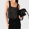 Top met bandjes en strass-steentjes