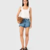Top met spiegelende haakdetails