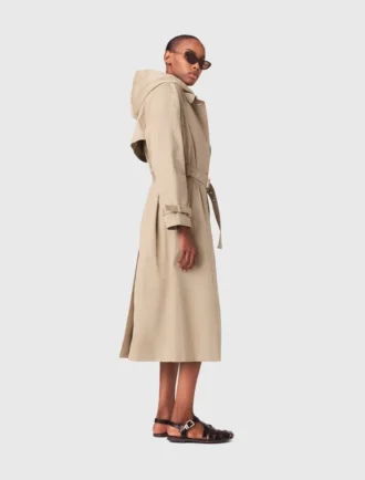 Trenchcoat met afneembare capuchon
