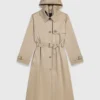Trenchcoat met afneembare capuchon