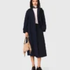 Trenchcoat met afneembare capuchon met strass-steentjes