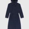 Trenchcoat met afneembare capuchon met strass-steentjes