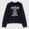 Trui met ronde hals en slogan
