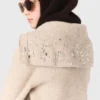 Trui met strass en halve rits