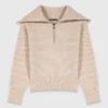 Trui met strass en halve rits