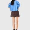 Tweed short met elastische tailleband