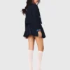 Tweedjasje met denimrand