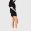 Tweedshort met denimdetails