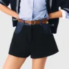 Tweedshort met denimdetails