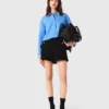 Tweedshort met strass