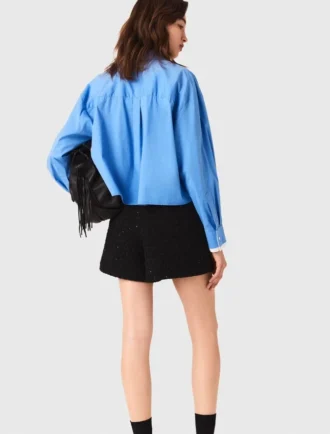 Tweedshort met strass