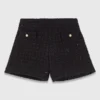 Tweedshort met strass