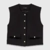 Tweedtop met afneembare kraag