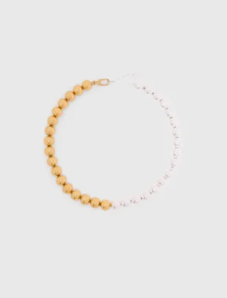 Tweekleurige parelketting