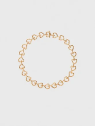 Vergulde hartketting
