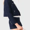 Versierde cropped blazer