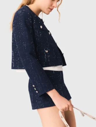 Versierde cropped blazer