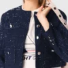 Versierde cropped blazer