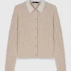 Vest met afneembare parelkraag