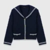 Vest met boothals en kabelpatroon
