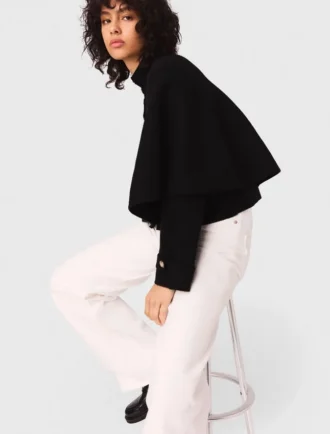 Vest met cape-effect
