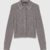 Vest met kraag met strass-steentjes