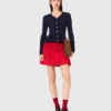 Vest met peplum-taille