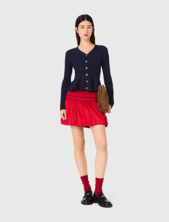 Vest met peplum-taille