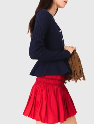 Vest met peplum-taille