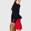 Vest met peplum-taille