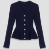 Vest met peplum-taille