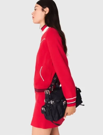 Vest met rits en elastische taille