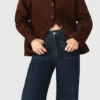 Wide jeans met opgestikte zakken
