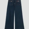 Wide jeans met opgestikte zakken