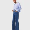 Wide jeans met strass-steentjes