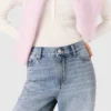 Wide-leg jeans met all-over strass