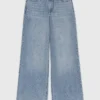 Wide-leg jeans met all-over strass
