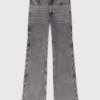 Wijd uitlopende jeans met kralen