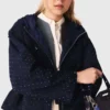 Windjack met capuchon en strass-steentjes