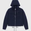 Windjack met capuchon en strass-steentjes