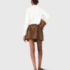 Witte zijden blouse