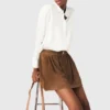 Witte zijden blouse