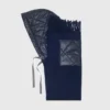 Wollen poncho met capuchon