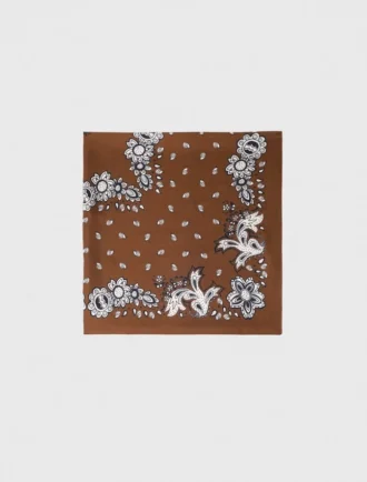 Zijden sjaal met bandana-print